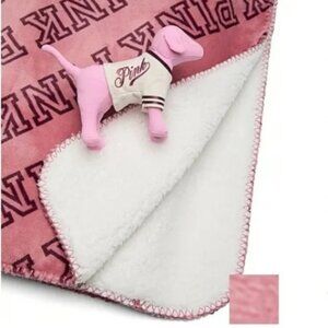 Victoria's Secret Pink Blanket with Plush Dog